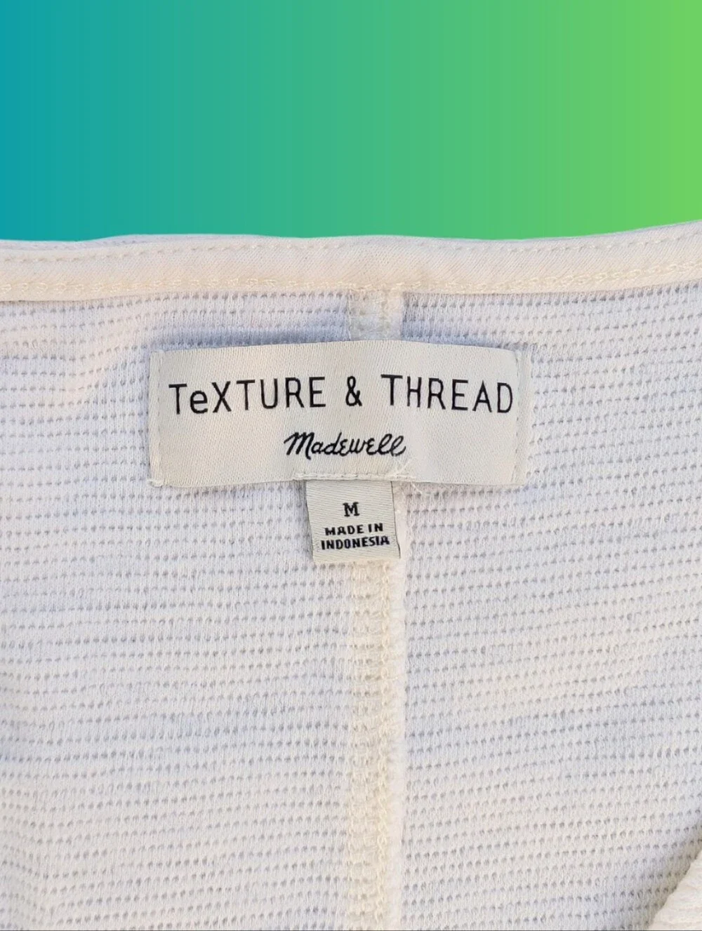Madewell Texture and Thread Cropped Button Down Tie Front Tank Top - ivory - M - Picture 9 of 9